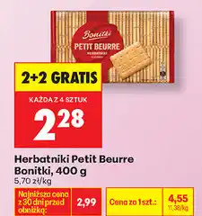 Biedronka Herbatniki Petit Beurre Bonitki oferta