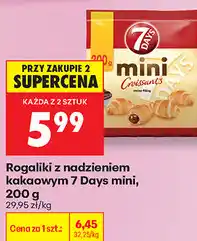 Biedronka Rogaliki z nadzieniem kakaowym 7 Days mini oferta