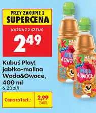 Biedronka Kubuś Play! jabłko-malina Woda&Owoce oferta