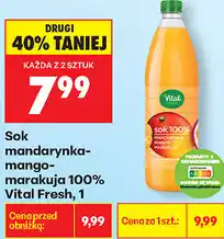Biedronka Sok mandarynka-mango-marakuja 100% Vital Fresh oferta
