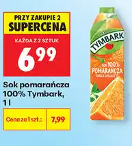 Biedronka Sok pomarańcza 100% Tymbark oferta