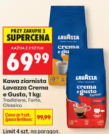 Biedronka Kawa ziarnista Lavazza Crema e Gusto, 1 kg: Tradizione, Forte, Classico oferta