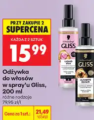 Biedronka Odżywka do włosów w spray'u Gliss oferta