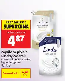 Biedronka Mydło w płynie Linda, 900 ml: rumianek, kozie mleko, hypoalergiczne oferta