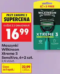 Biedronka Maszynki Wilkinson Xtreme 3 Sensitive, 6+2 szt oferta