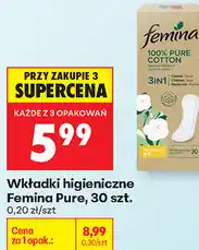 Biedronka Wkładki higieniczne Femina Pure, 30 szt oferta
