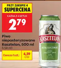 Biedronka Piwo niepasteryzowane Kasztelan oferta