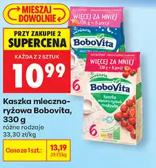 Biedronka Kaszka mleczno- ryżowa Bobovita oferta