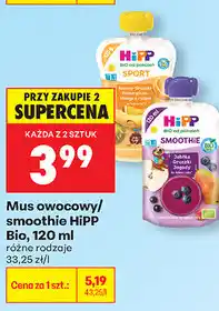 Biedronka Mus owocowy/ smoothie HiPP Bio oferta
