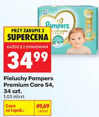 Biedronka Pieluchy Pampers Premium Care S4, 34 szt oferta