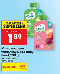 Biedronka Mus owocowo- warzywny Dada Baby Food oferta