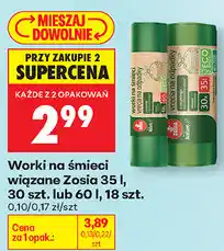 Biedronka Worki na śmieci wiązane Zosia 35 l, 30 szt. lub 60 l, 18 szt oferta