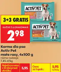 Biedronka Karma dla psa Activ Pet małe rasy oferta