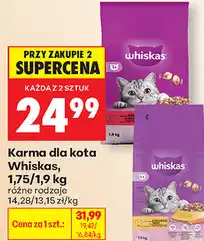 Biedronka Karma dla kota Whiskas, 1,75/1 oferta