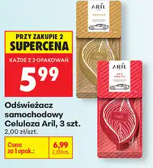 Biedronka Odświeżacz samochodowy Celuloza Aril, 3 szt oferta