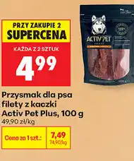 Biedronka Przysmak dla psa filety z kaczki Activ Pet Plus oferta