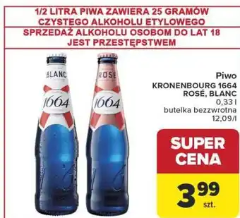 Piwo KRONENBOURG 1664 ROSÉ, BLANC