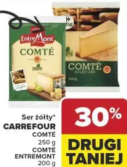 Carrefour Ser żółty CARREFOUR COMTÉ 250 g COMTÉ ENTREMONT 200 g oferta