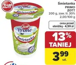 Carrefour Śmietanka PRIMO ZOTT oferta