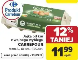 Carrefour Jajka od kur z wolnego wybiegu CARREFOUR rozm. L oferta