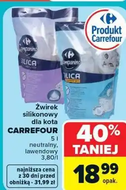 Carrefour Żwirek silikonowy dla kota CARREFOUR oferta