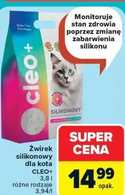 Carrefour Żwirek silikonowy dla kota CLEO+ oferta