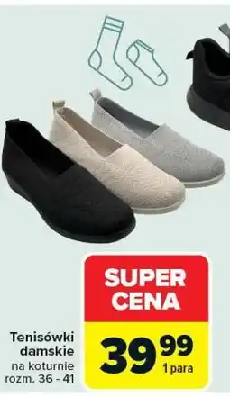 Carrefour Tenisówki damskie na koturnie rozm. 36 - 41 oferta