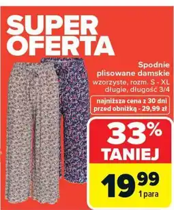 Carrefour Spodnie plisowane damskie oferta