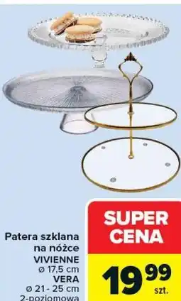 Carrefour Patera szklana na nóżce VIVIENNE oferta