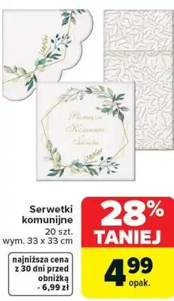 Carrefour Serwetki komunijne oferta