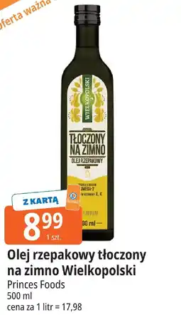 E.Leclerc Olej rzepakowy tłoczony na zimno Wielkopolski Princes Foods oferta