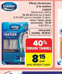 Carrefour Lisner Filety śledziowe oferta