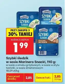 Biedronka Szybki śledzik w sosie Marinero Snack, 110 g oferta
