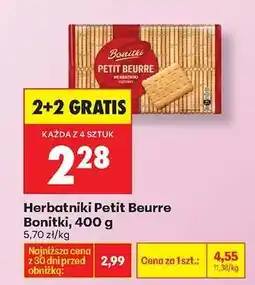 Biedronka Herbatniki Petit Beurre Bonitki 400 g oferta