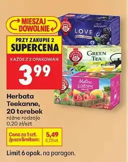 Biedronka Herbata Teekanne, 20 torebek oferta