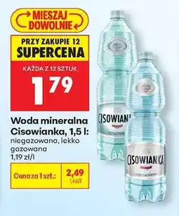 Biedronka Woda mineralna Cisowianka, 1,5 l oferta