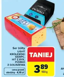 Carrefour Ser żółty Piórko / Królewski oferta
