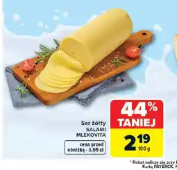 Carrefour Ser żółty Salami Mlekovita oferta