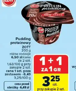 Carrefour Pudding proteinowy Zott oferta