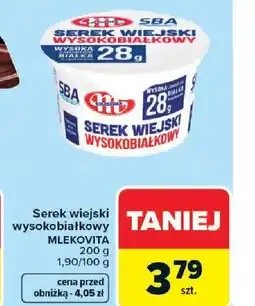 Carrefour Serek wiejski wysokobiałkowy Mlekovita oferta