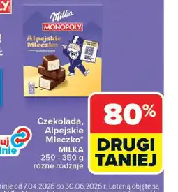 Carrefour Milka Alpejskie Mleczko oferta