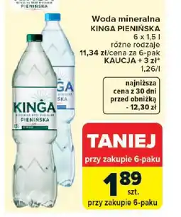 Carrefour Kinga Pienińska woda mineralna oferta