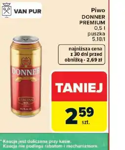 Carrefour Van Pur Piwo Donner Premium oferta