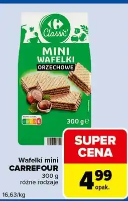 Carrefour Express Wafelki mini CARREFOUR 300 g różne rodzaje oferta