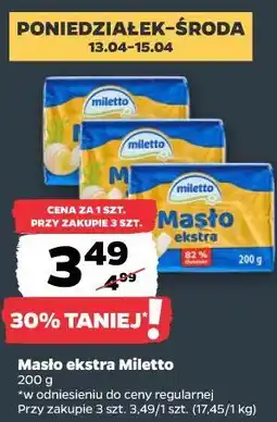 Netto Masło ekstra Miletto oferta