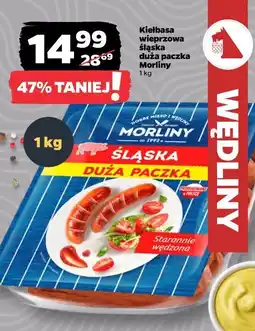 Netto Kiełbasa wieprzowa śląska duża paczka Morliny oferta