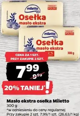 Netto Masło ekstra osełka Miletto oferta