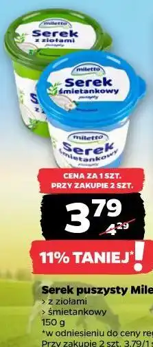 Netto Serek puszysty Miletto oferta