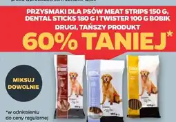 Netto PRZYSMAKI DLA PSÓW MEAT STRIPS 150 G, DENTAL STICKS 180 G I TWISTER 100 G BOBIK oferta