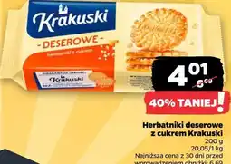 Netto Herbatniki deserowe z cukrem Krakuski oferta